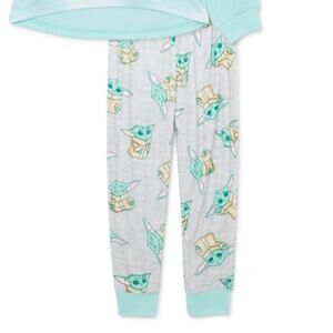 Star Wars Mandalorian Grogu Gray Polyester Pajama Pants Bottoms